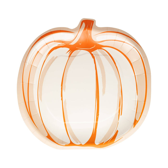 Pumpkin Shaped Paper Plate