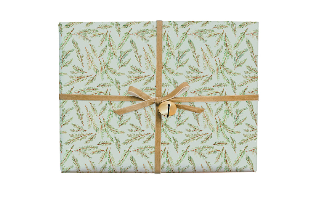 Winter Evergreen Tree Gift Wrap Roll
