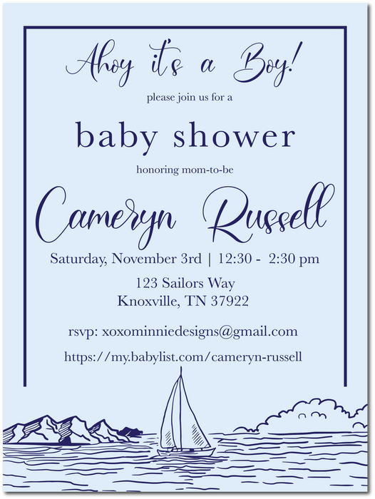 Ahoy Invitation