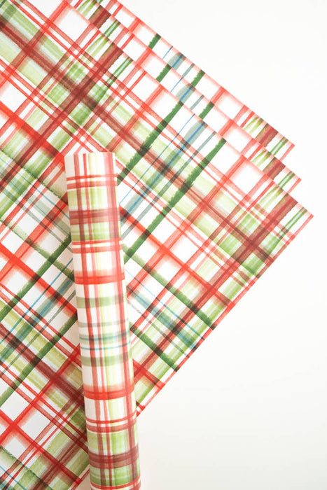Holiday Plaid Gift Wrap Roll