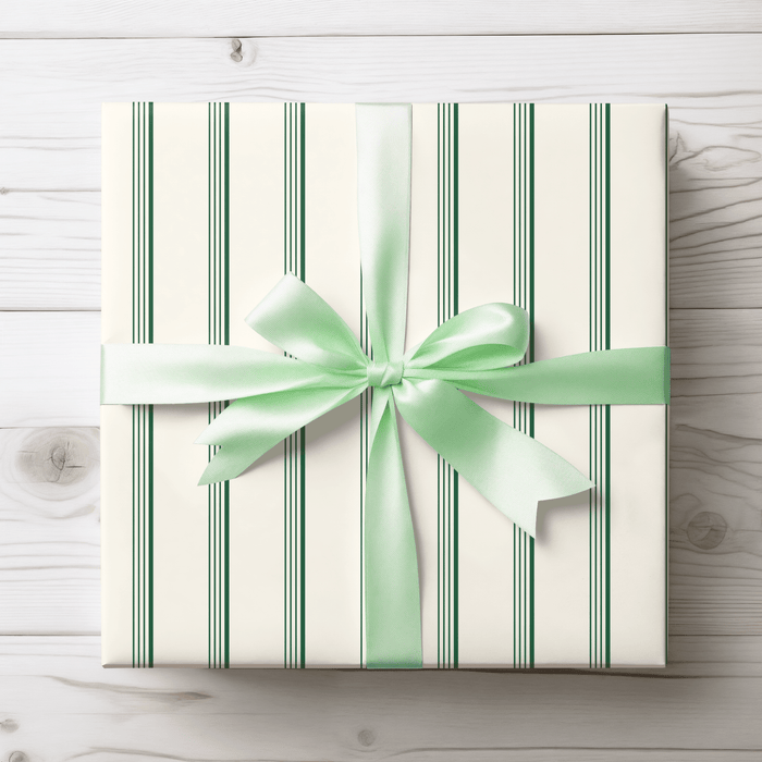 Green Stripe Gift Wrap